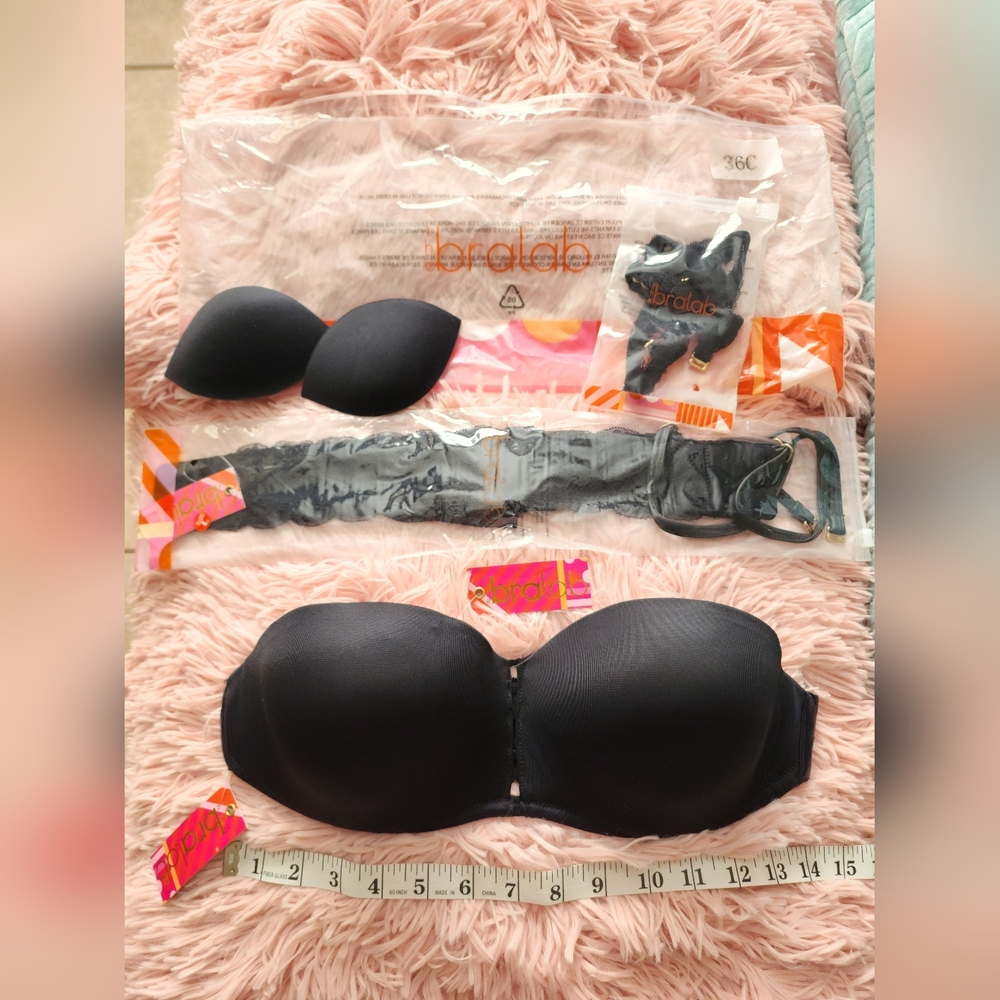 NWT The Bra Lab- Black Bra Set 36C
